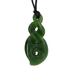 Jewellery mfg: New Zealand Greenstone Infinity Twist Pendant