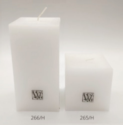 75 x 75 x 150mm cube pillar candle â white