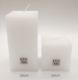 75 x 75 x 75mm cube pillar candle â white
