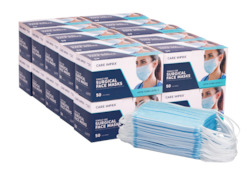 Care Worx : Surgical Face Masks - Full Carton - 20 Packs of 50 Masks (1000 Face Masks)
