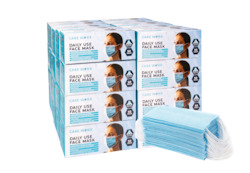 Care Worx : Daily Use Face Masks - Full Carton - 40 Packs of 50 Masks (2000 Face Masks)