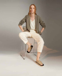 Pants: Transit - white linen trouser