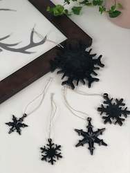 Decorations Christmas dark grey glitter 5piece set