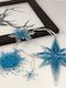 Decorations Christmas blue glitter 5piece set