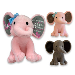 Soap manufacturing: Birth Announcement Elephant Plush
