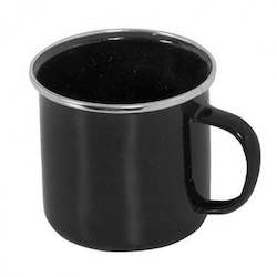 Sporting equipment: Kiwi Camping 80mm enamel mug black