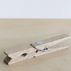 Magnetic wooden pegs