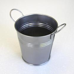Metal bucket - silver
