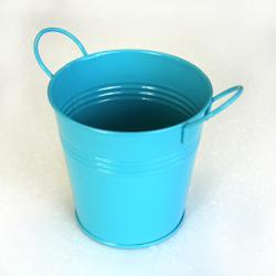 Metal bucket - aqua
