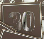 30th design chocolates - singles
