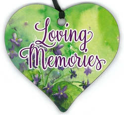Wooden Hearts: Loving Memories Heart Tag