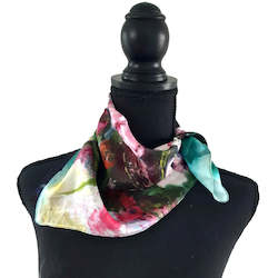 Mothers Day: Pink Roses Silk Scarf