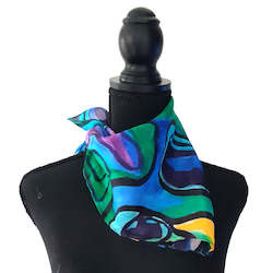 Mothers Day: Paua` Abstract Silk Scarf