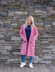 Longline Coat - Pink