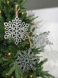 Enchanted Woodland: Tin Snowflake Ornament