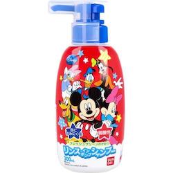 Hair: Bandai Rinse-in Pump Shampoo Mickey Mouse 300ml fresh tea scent