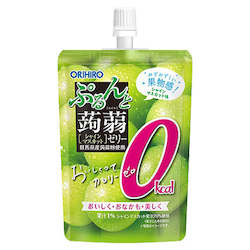 ORIHIRO Konjac jelly zero calories green grape flavor 130g