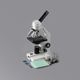 Microscope (1000X) and slide preparation kit