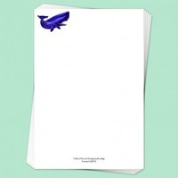 Whale writing paper