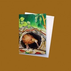 Christopher kiwi new zealand adventure greeting card