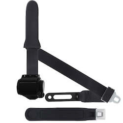3point Retractable Seatbelt Set With 8" Drop Sash For 2door Coupes With Chrome Button