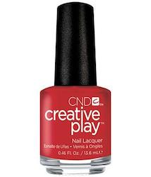 Creative Play Polish: CND CREATIVE PLAY - Red-y to roll- Creme Finish