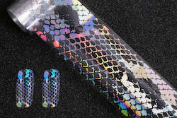 Nail Art Foils Micro Glitter And Rhinestones: Snakeskin Nail Foil