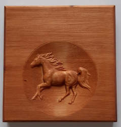NZ Wooden Horse Sign - Carved
