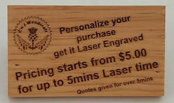 Add Laser Engraving on purchased CnJWoodcraft Board