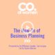 The How-to of Business Planning | Online Workshop