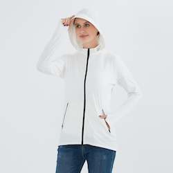 Clothing wholesaling: Women's Zip Up Long Sleeve UV Protective Jacket with Removable Sun Hat UPF 50+ Sun Protection
