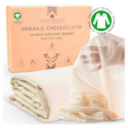 Making Cheese: Cheesecloth for Straining - Certified Organic - Large Length (1.5m x 1m)