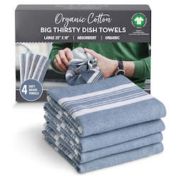 Organic Cotton - Big Thirsty Dish Towel - 4 Pack