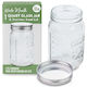 Glass Jars and Stainless Steel Lids - Pack of 12 (950ml)