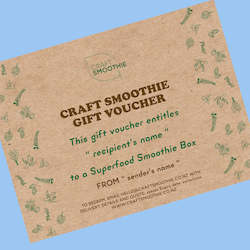 Gifts: Personalised Smoothie Box eGift Card