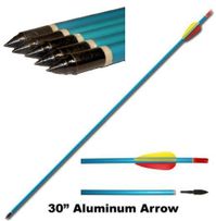 30" aluminium arrows packet of 3