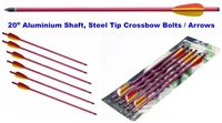 20" crossbow bolts packet of 6 bolts