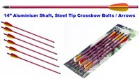 14" crossbow bolts packet of 6 bolts