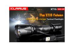 Klarus XT15 falcon rechargeable 1020 lumen tactical torch / flashlight