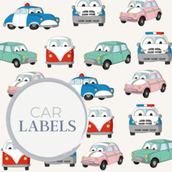Stick On Labels: Labels - Car Set