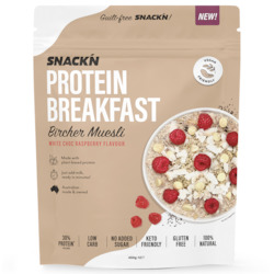 Snackn' Protein Breakfast Bircher Muesli White Choc Raspberry Flavour