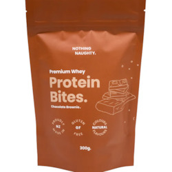 Nothing Naughty Premium Whey Protein Bites Chocolate Brownie 300gm
