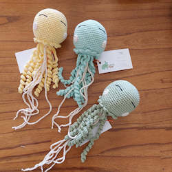 For The Babe: Crocheted Colourful Jellyfish - organic