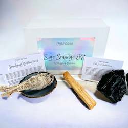 Box Sets: White Sage Smudge Kit With Obsidian.