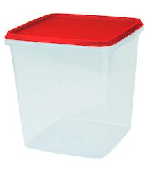 Prepping Storers: Prepping storers 4L - 184 x 184 x 194mm - Red lid