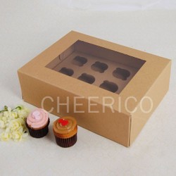 Cake: 12 kraft cupcake window box ($2.80/pc x 25 units)