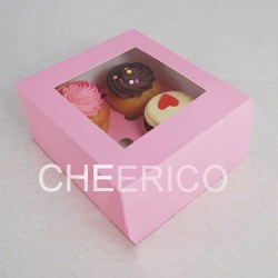 Cake: 4 pink cupcake window box ( $1.85/pc x 25 units)