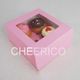 4 pink cupcake window box ( $1.85/pc x 25 units)