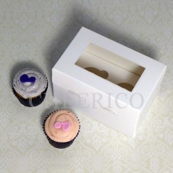 Cake: 2 cupcake window Box($1.60/pc x 25 units)