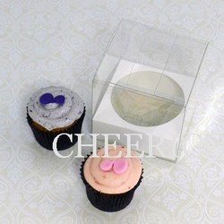 Cake: 1 cupcake clear pvc Box($1.25/pc x 25 units)